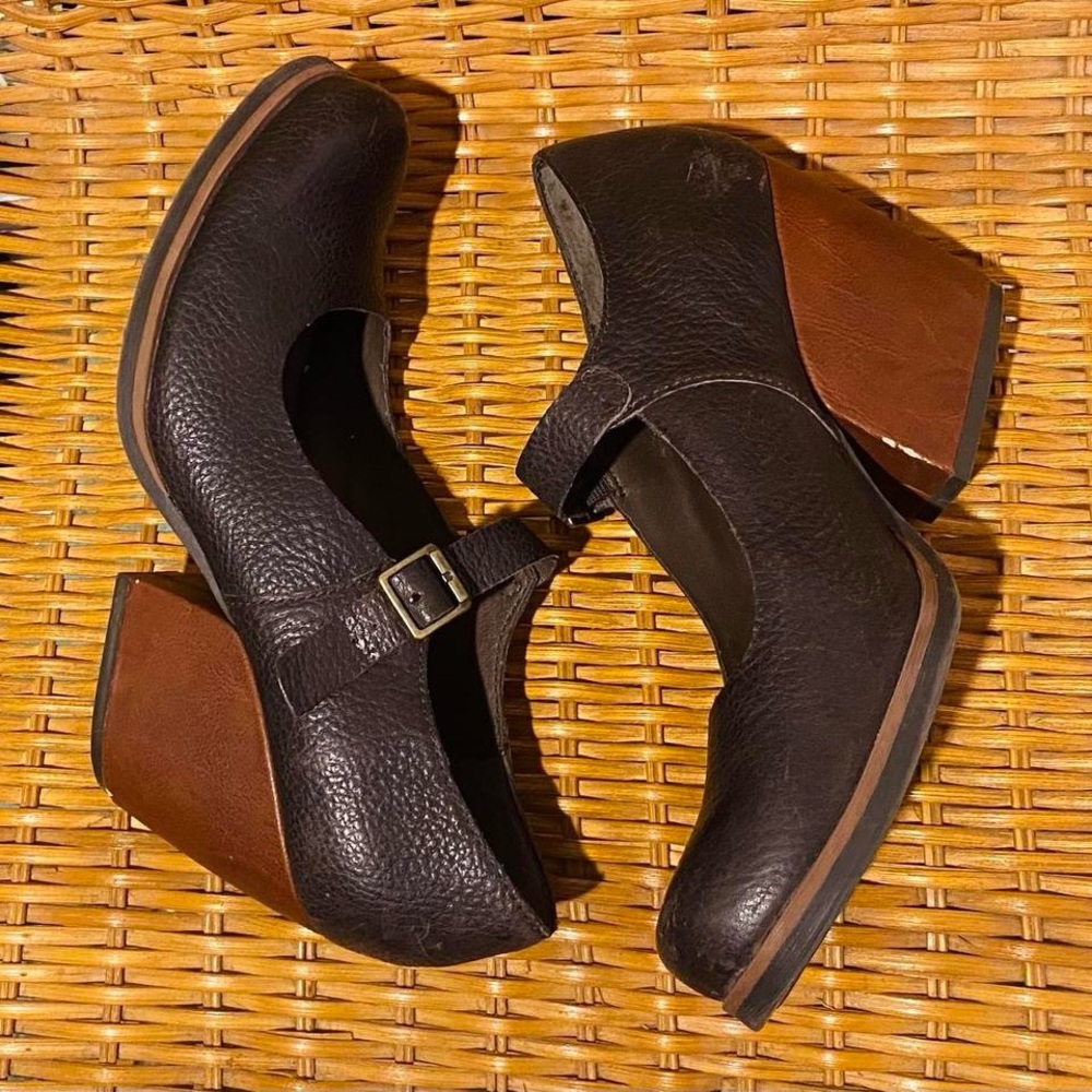 KORK-EASE BROWN LEATHER MARY JANES 10 - Picture 5 of 8